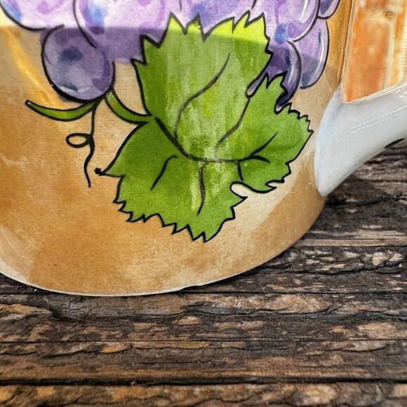Bois‎ D'Arc Tutti Fruitti ESSEX COLLECTION Grapes Coffee Mug Cup Glass - Picture 6 of 11